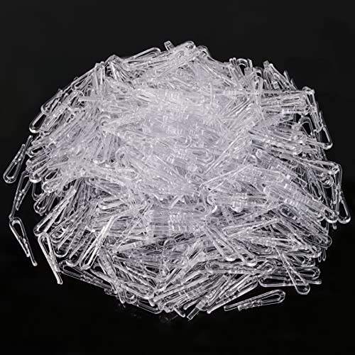 300pcs 1.5inches Securing Fabric Clips Plastic Shirt Alligator Clips Clear Organize Clip U Shape - Reusable