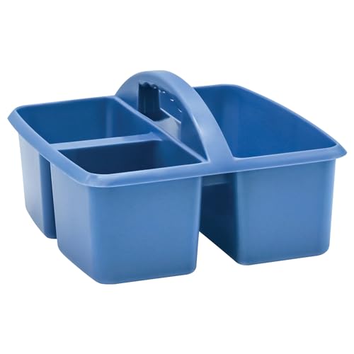 Teacher Created Resources Slate Blue Plastic Storage Caddy, Pack of 6