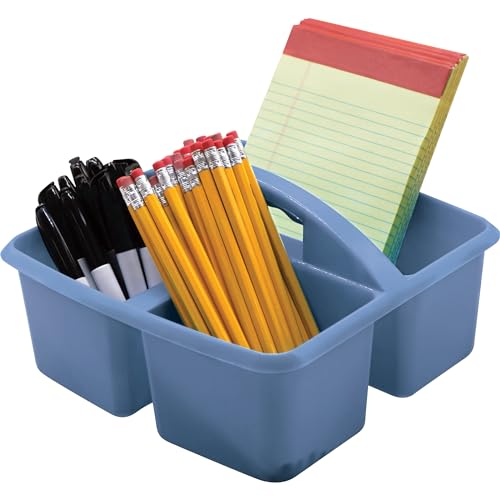 Teacher Created Resources Slate Blue Plastic Storage Caddy, Pack of 6