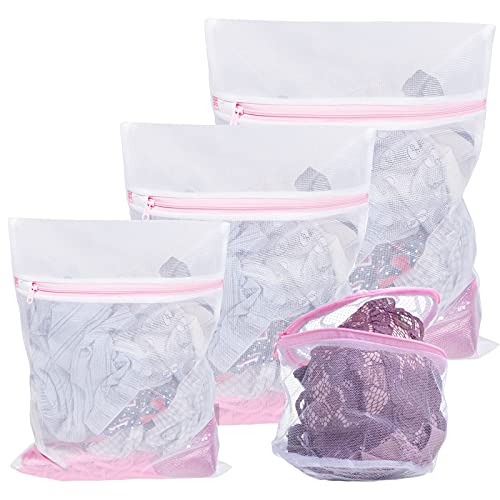 1 Set Of 4 Mesh Washing Bags, Mesh Laundry Bags, Washing Machine Special Bags For Shirts, Socks, Stockings, Underwear, Bra Underwear, Etc.