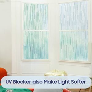 Viseeko Frosted Glass Window Film: Window Privacy Film No Glue Decorative Door Film UV Blocking Window Sticker Static Cling Removable for Meeting Living Room Reusable, 17.5 x 78.7 Inches …