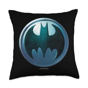 dc comics batman logo emblem throw pillow, 18x18, multicolor