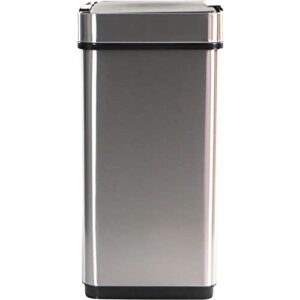 Hanover 50-Liter / 13.2-Gallon Stainless Steel 50 Liter / 13.2 Gallon Hands Free Trash Can Garbage Bin, Fingerprint Resistant, Soft Close, Sensor Lid