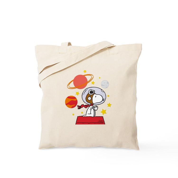 CafePress Space Snoopy Canvas Tote Shopping Bag