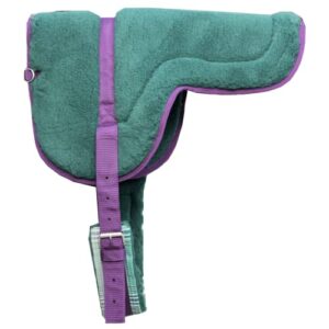 kensington fleece bareback pad — heavy duty saddle fleece with 1” thick foam center — measures 29” long and 36” wide (imperial jade)