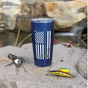 Lifecraft Fishing Gifts for Men Travel Tumbler Cup, Stainless Steel Coffee Mug with Lid, Funny Fisherman Themed Accessories, For Hot or Cold Drinks, Cool Dad Stuff Gift