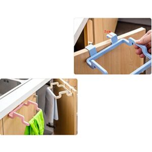 VOSAREA Over The Cabinet Plastic Trash Bag Holder Garbage Storage Bags Hanging Rack Rubbish Bag Holder Towel Gloves Hanger for Kitchen Storage Cupboard Drawer