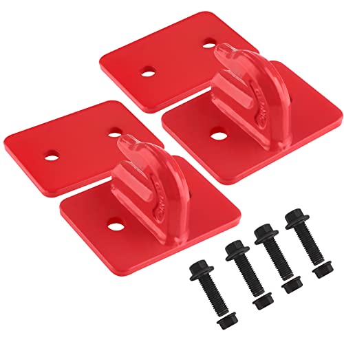 2Pack 3/8" Tractor Bucket Grab Hook, 17,000lbs Break Strength Grab Hooks with Grade 70 Forged Steel Tow Hook Bolt On Grab Hook for Tractor Bucket, RV, UTV, Truck and More (Red)