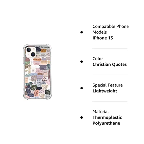 Eurdosmk Bible Verses Aesthetic Case Compatible with iPhone 13, Cute Indie Christian Postive Quotes Case for iPhone 13 for Teens Men and Women, Trendy Cool TPU Bumper Phone Case Cover