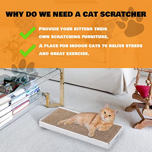 Cardboard Scratcher Pad Scratching Post:Smartbean 3PCS Cat Cardboard,Cat Scratch Pad,Cat Post,Double-Sided Design for Double Life
