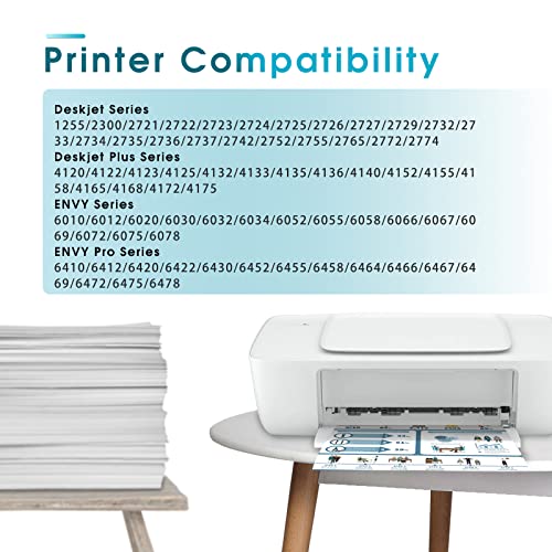 67XL Ink Cartridges Combo Pack,Replacement for HP 67 XL,High Yield, Remanufactured for HP Envy 6055e 6055 6052 6075 Envy Pro 6455e 6455 6475 6452 6458 DeskJet 4155 2755e 2755(1 Black, 1 Tri-Color)