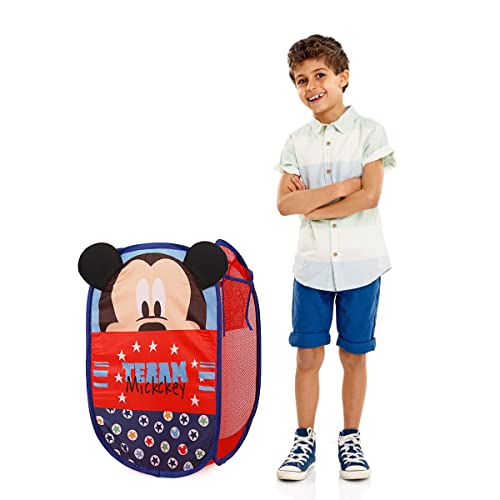 TheAvengers Mickey Pop Up Hamper with Durable Carry Handles, 21inch H x 13.5inch W X 13.5inch L