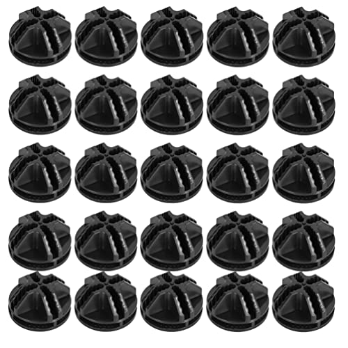 iplusmile Cable Connectors 30pcs Wire Cube Plastic Connectors for Cube Storage Shelving and Cabinet Modular Organizer Closet Clasp Buckle Clip Black Wire Shelf Rack