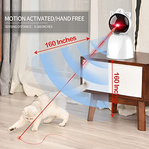 PetDroid Motion Activated Cat Laser Toys Automatic for Indoor Cats,Interactive Cat Toys for Kitten/Dogs,Rechargeable Large Capacity Battery,Adjustable Speed and Circling Ranges