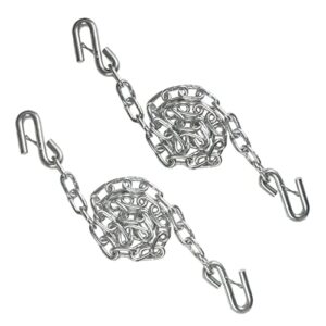 aymmic 1/4'' x 48''trailer safety chain with 2 latches s hook,3,500lbs capacity,g30,secures tow vehicle to trailer,for rv, trailer, truck,and boat towing