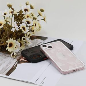 Jusy iPhone 7/8/SE 2020 Black Butterfly Case, Matte Soft TPU Bumper, Cute Print, Hard PC Back for Women & Girls