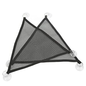 reptile hammocks, 2pcs triangular bearded dragon hammock soft breathable hanging hammock net with suction cup for large & small geckos, chameleon or lizards(m)
