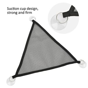 Reptile Hammocks, 2pcs Triangular Bearded Dragon Hammock Soft Breathable Hanging Hammock Net with Suction Cup for Large & Small Geckos, Chameleon or Lizards(M)
