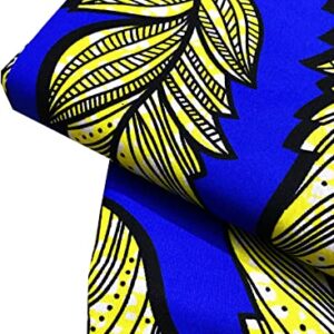 Vkceeool African Wax Print Fabric Ankara Style Cloth Fabric Kente Fabric 3 Yard (Fabric-A02)