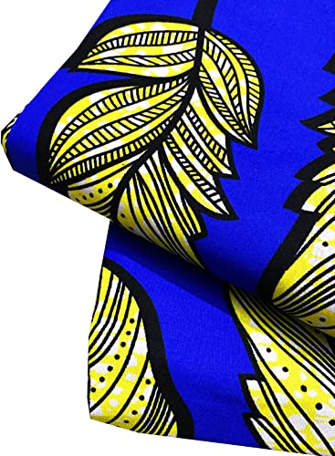 Vkceeool African Wax Print Fabric Ankara Style Cloth Fabric Kente Fabric 3 Yard (Fabric-A02)