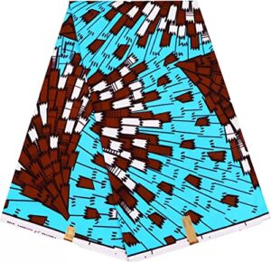 vkceeool african print fabric ankara traditional wax fabric dashiki cloth fabric 1 yard (fabric-a02)