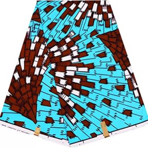 Vkceeool African Print Fabric Ankara Traditional Wax Fabric Dashiki Cloth Fabric 1 Yard (Fabric-A02)