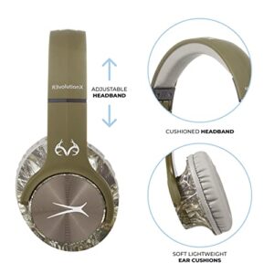 Altec Lansing R3volution X Realtree Wireless Bluetooth Headphones with 10 Hours of Battery Life, Deep Bass, Cooling Earcups, 30 Foot Wireless Range, Auxiliary Cable, Foldable (Real Tree Camo)