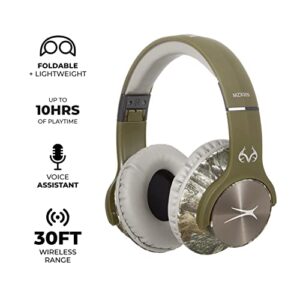 Altec Lansing R3volution X Realtree Wireless Bluetooth Headphones with 10 Hours of Battery Life, Deep Bass, Cooling Earcups, 30 Foot Wireless Range, Auxiliary Cable, Foldable (Real Tree Camo)