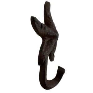 Needzo Cast Iron Starfish Wall Hook for Hanging Coats, Keys, and Robes, Towel Holder for Bathroom Wall, Nautical Decor Beach Decorations for Home, 5 Inches