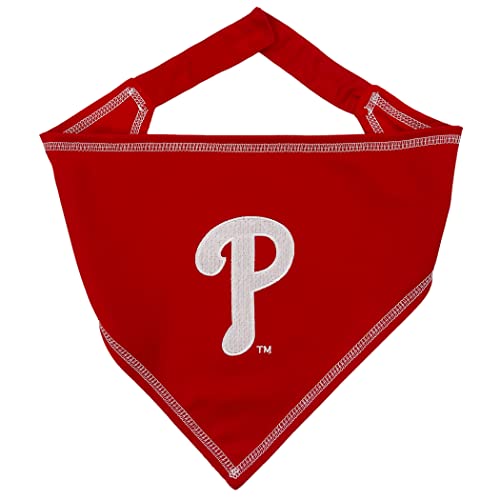 Pets First MLB Philadelphia Phillies TIE Bandana, Large/X-Large. Dog Bandana Scarf Bib for Pet Cat Dog. The Ultimate Game-Day, Party Bandanna (PHP-3550-L-XL)