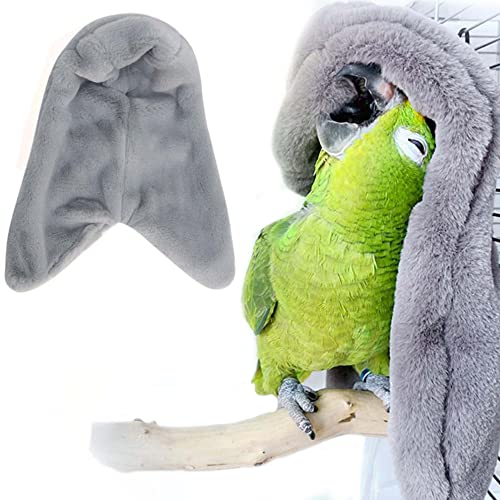 SIMENA Bird Buddy, Corner Fleece Bird Blanket, Cozy Bird Bed Warmer Parrot House for Cage, Cuddle Nest Hanging Toy for Lovebirds Parakeet (Medium)