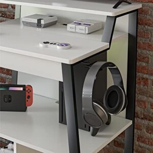 NTENSE Genesis Gaming Desk/Arcade Stand, White