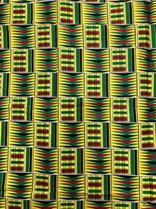 akn fabrics kente african print fabric, 6 yards, 100% cotton (kep 219)