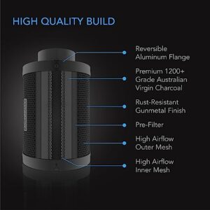 AC Infinity Air Filtration PRO Kit 4”, CLOUDLINE PRO Inline Fan with Temperature Humidity WiFi Controller, Carbon Filter Ducting, Cooling Ventilation System for Grow Tents, Hydroponics, Indoor Gardens