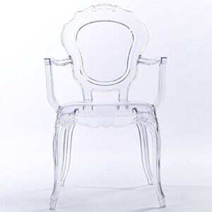 2xhome - belle style ghost chair ghost armchair dining room chair - armchair lounge chair seat higher fine modern designer artistic classic mold (clear jorge x1)