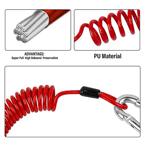 Breakaway Cable Trailer Safety Rope, Trailer Safety Rope for Trailer Emergency Camper, Retractable Cable, Anti-Lost Cable Anti-Corrosion, Durable, Sturdy, not Easy to Break 4 Ft