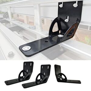 LicBund 813402 50mm Awning Bracket Gusseted Awning Holder Compatible with Thule Rhino Heavy Duty Bar 3 Awning Bracket