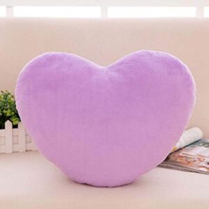 cute plush pillow fluffy heart throw pillow, valentines day decor heart shape cushion toy throw pillows gift for friends/children/girls (purple)
