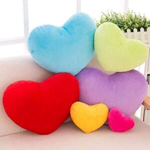 Cute Plush Pillow Fluffy Heart Throw Pillow, Valentines Day Decor Heart Shape Cushion Toy Throw Pillows Gift for Friends/Children/Girls (Purple)