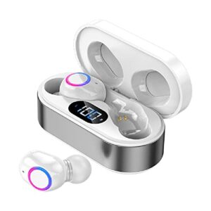 2022 tws wireless bluetooth 5.2 earhone, touch control stereo headset with mic and led display, waterproof noise-reduction earbuds for sport/work