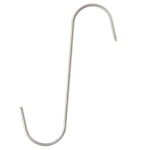 10pcs 6 inches stainless steel butcher hook, stainless steel butcher hooks for meat processing,s hooks hanging processing butcher hook（silver thick 2.5 mm）