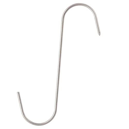 10Pcs 6 Inches Stainless Steel Butcher Hook, Stainless Steel Butcher Hooks for Meat Processing,s hooks Hanging Processing Butcher Hook（Silver thick 2.5 mm）