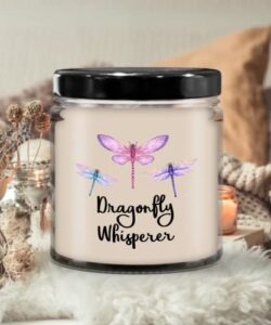 dragonfly whisperer candle - soy wax candle - hand poured novelty candle