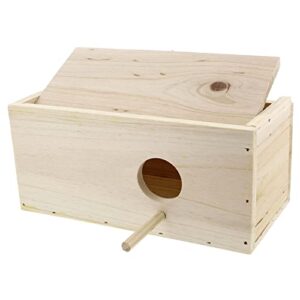 rural365 bird nesting boxes for cages - small 7.9 x 3.9 x 3.6in wooden bird house breeder bird box fit swallow and finch