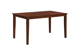 kb designs - 54" rectangular solid wood kitchen dining table, cappuccino