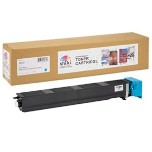 shiki compatible toner cartridge replacement for konica minolta bizhub c654 c754 c654e c754e tn711c a3vu430 (cyan, 31500 pages)