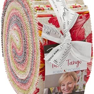 Robin Pickens Tulip Tango Jelly Roll 40 2.5-inch Strips Moda Fabrics 48710JR