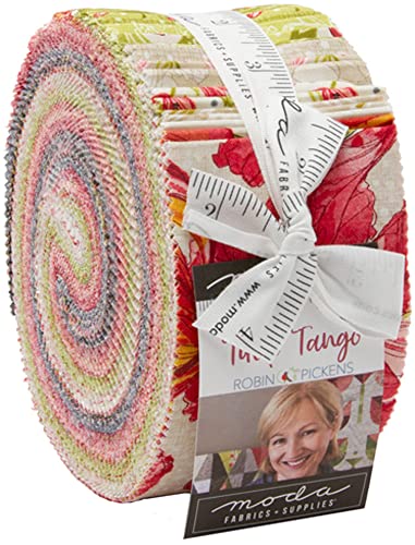 Robin Pickens Tulip Tango Jelly Roll 40 2.5-inch Strips Moda Fabrics 48710JR