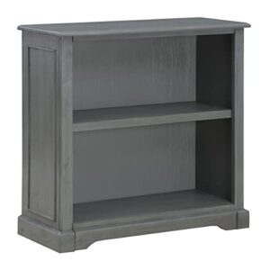 osp home furnishings country meadows 2-shelf bookcase, plantation grey