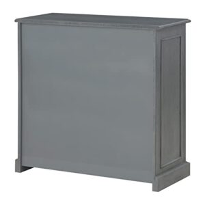 OSP Home Furnishings Country Meadows 2-Shelf Bookcase, Plantation Grey